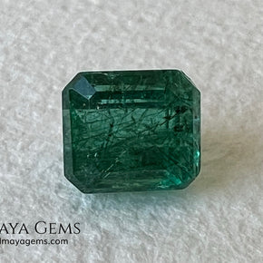 1.65 ct Natural Zambian Emerald – Vivid Green Emerald Cut