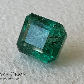1.65 ct Natural Zambian Emerald – Vivid Green Emerald Cut