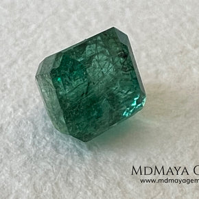 1.65 ct Natural Zambian Emerald – Vivid Green Emerald Cut