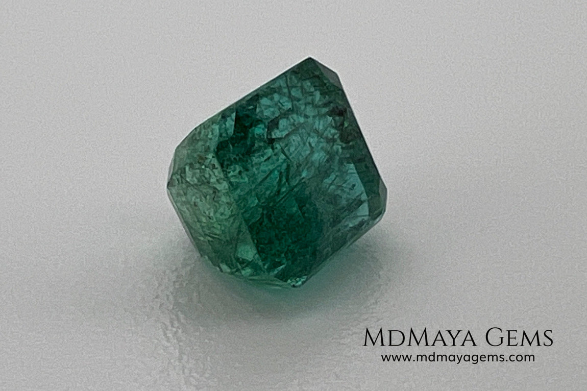 1.65 ct Natural Zambian Emerald – Vivid Green Emerald Cut