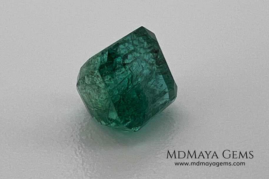 1.65 ct Natural Zambian Emerald – Vivid Green Emerald Cut
