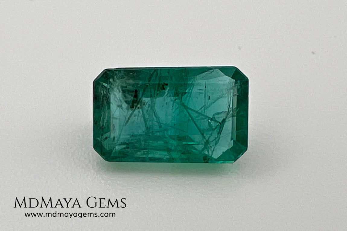 2.00 ct Natural Zambian Emerald – Vivid Green Emerald Cut