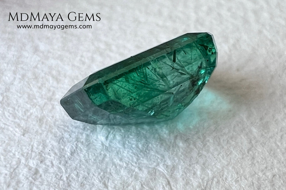 2.00 ct Natural Zambian Emerald – Vivid Green Emerald Cut