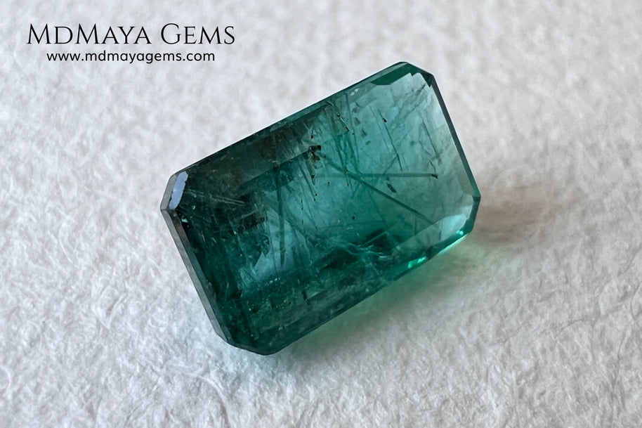 2.00 ct Natural Zambian Emerald – Vivid Green Emerald Cut