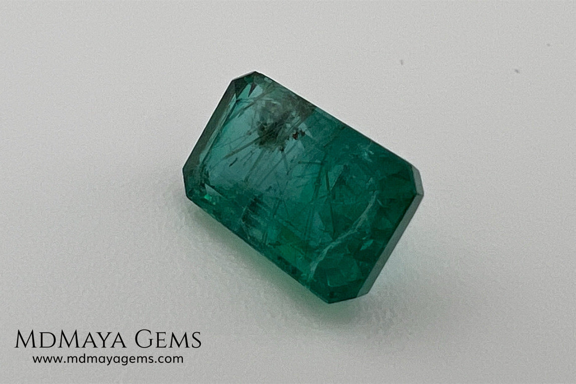 2.00 ct Natural Zambian Emerald – Vivid Green Emerald Cut