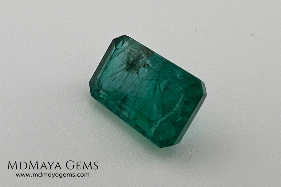 2.00 ct Natural Zambian Emerald – Vivid Green Emerald Cut