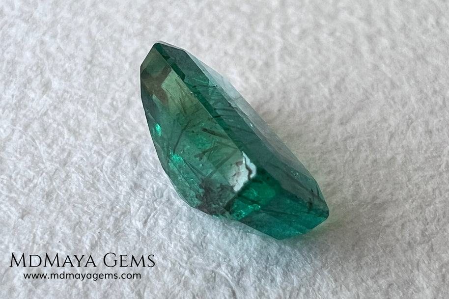 2.00 ct Natural Zambian Emerald – Vivid Green Emerald Cut