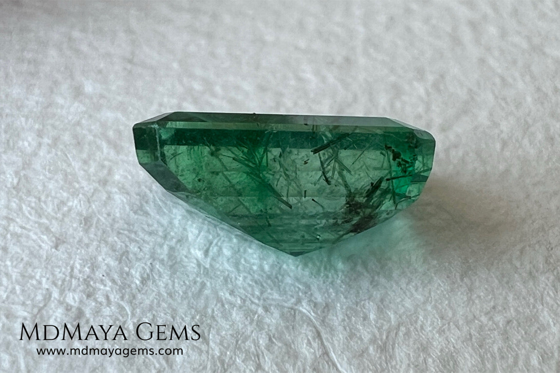 2.00 ct Natural Zambian Emerald – Vivid Green Emerald Cut
