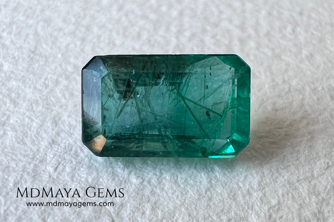 2.00 ct Natural Zambian Emerald – Vivid Green Emerald Cut