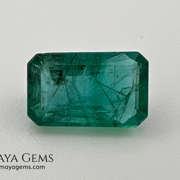 2.00 ct Natural Zambian Emerald – Vivid Green Emerald Cut