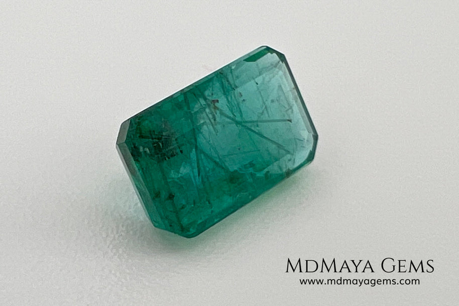 2.00 ct Natural Zambian Emerald – Vivid Green Emerald Cut