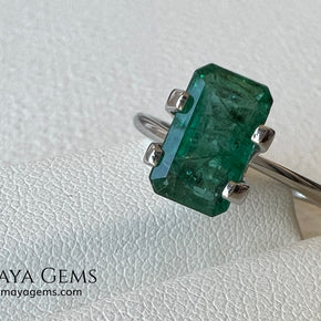 2.00 ct Natural Zambian Emerald – Vivid Green Emerald Cut