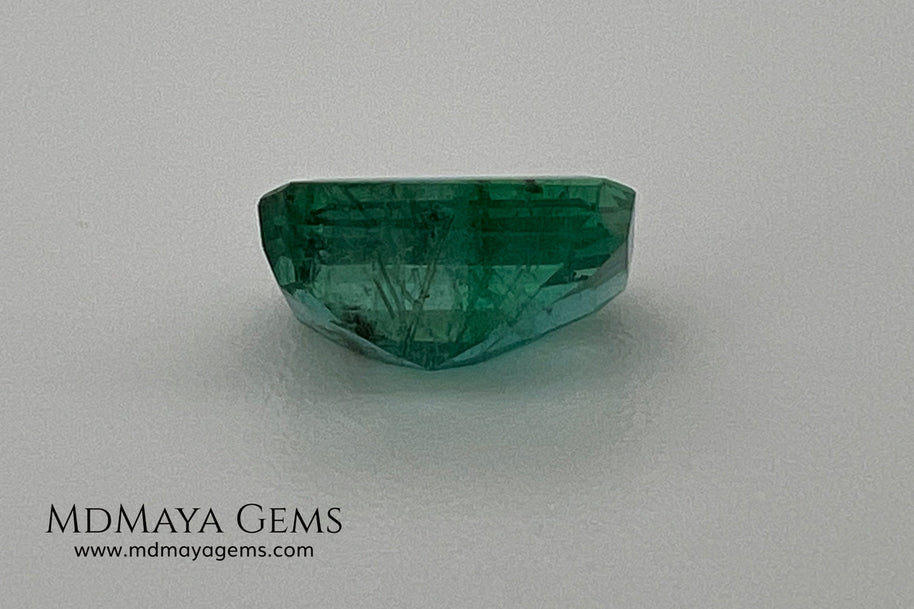 2.00 ct Natural Zambian Emerald – Vivid Green Emerald Cut