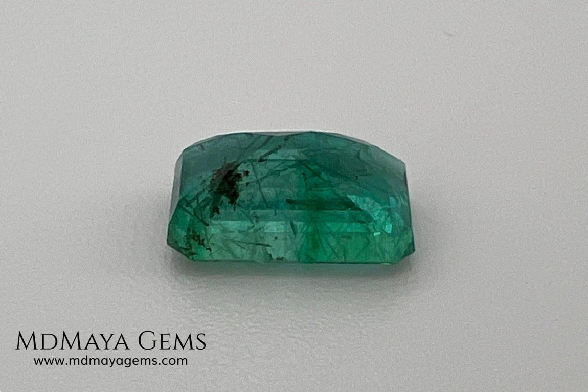 2.00 ct Natural Zambian Emerald – Vivid Green Emerald Cut