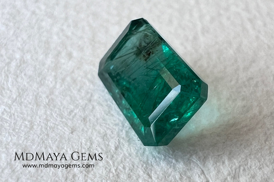 2.00 ct Natural Zambian Emerald – Vivid Green Emerald Cut