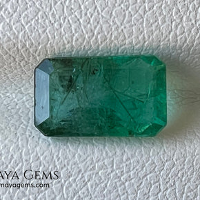2.00 ct Natural Zambian Emerald – Vivid Green Emerald Cut