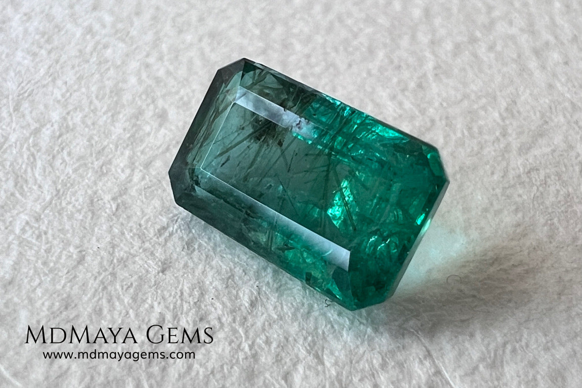 2.00 ct Natural Zambian Emerald – Vivid Green Emerald Cut