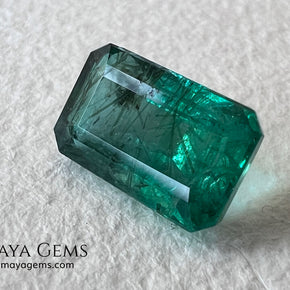 2.00 ct Natural Zambian Emerald – Vivid Green Emerald Cut
