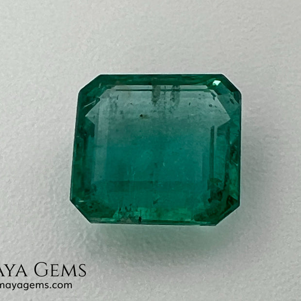 2.01 ct Zambian Emerald – Certified Vibrant Green Square