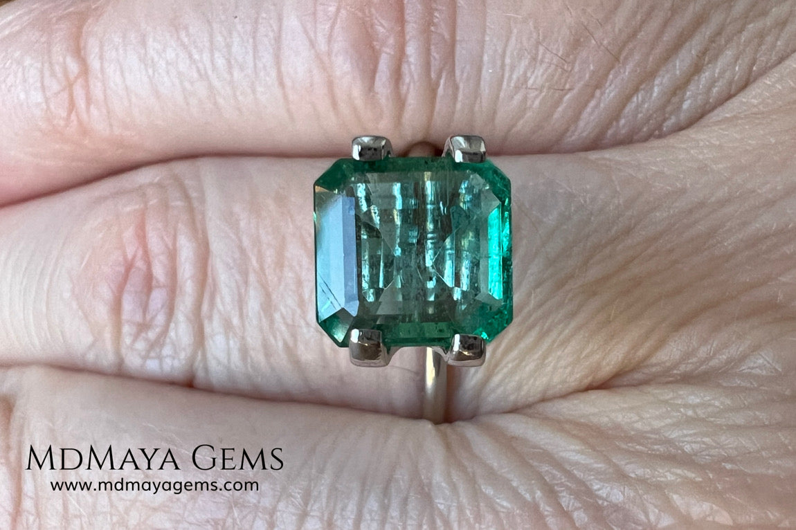 2.01 ct Zambian Emerald – Certified Vibrant Green Square