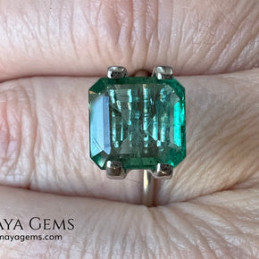 2.01 ct Zambian Emerald – Certified Vibrant Green Square