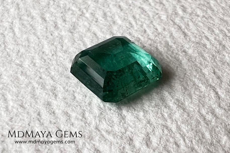 2.01 ct Zambian Emerald – Certified Vibrant Green Square