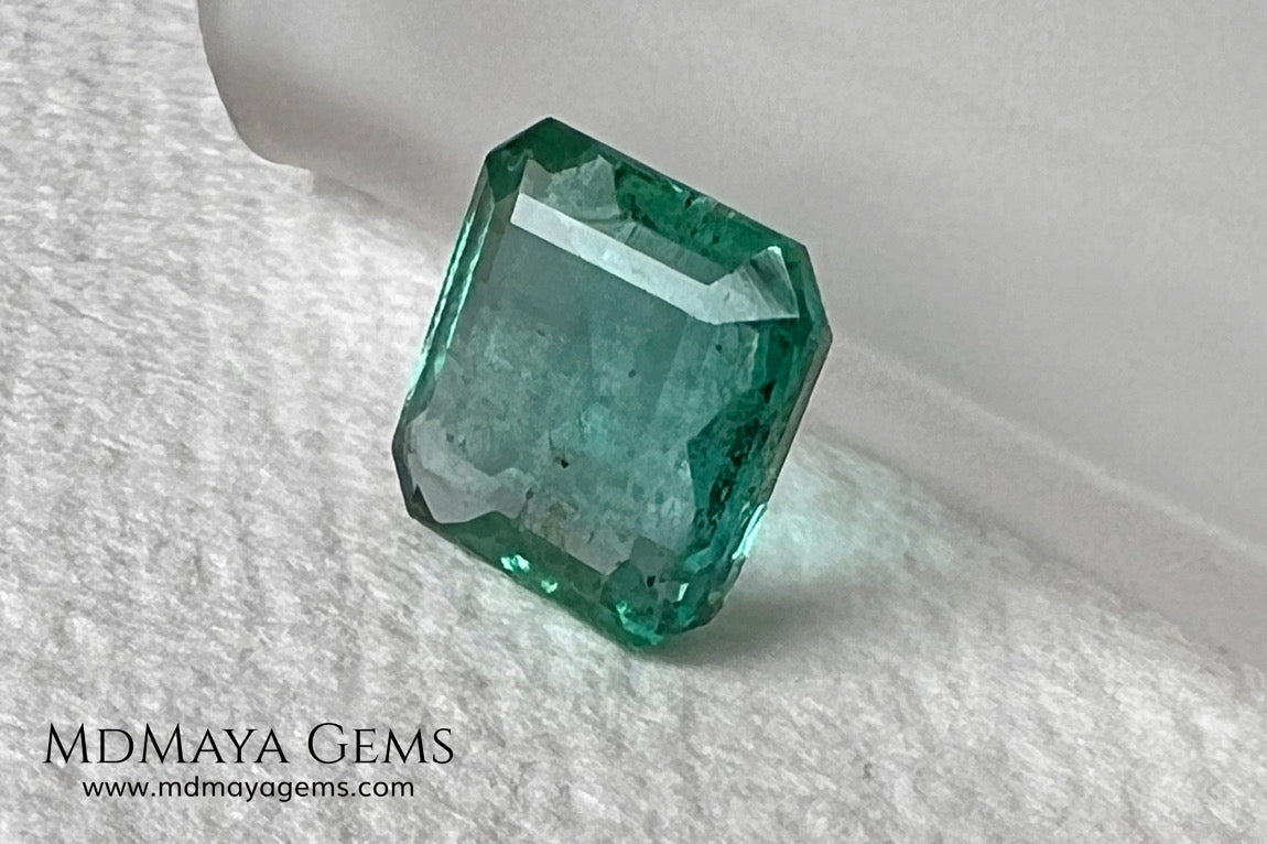 2.01 ct Zambian Emerald – Certified Vibrant Green Square