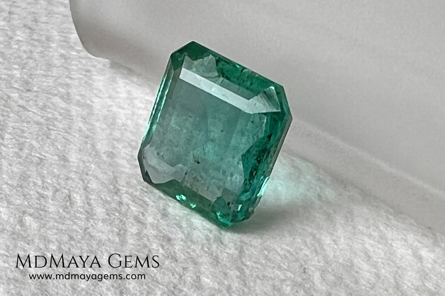 2.01 ct Zambian Emerald – Certified Vibrant Green Square