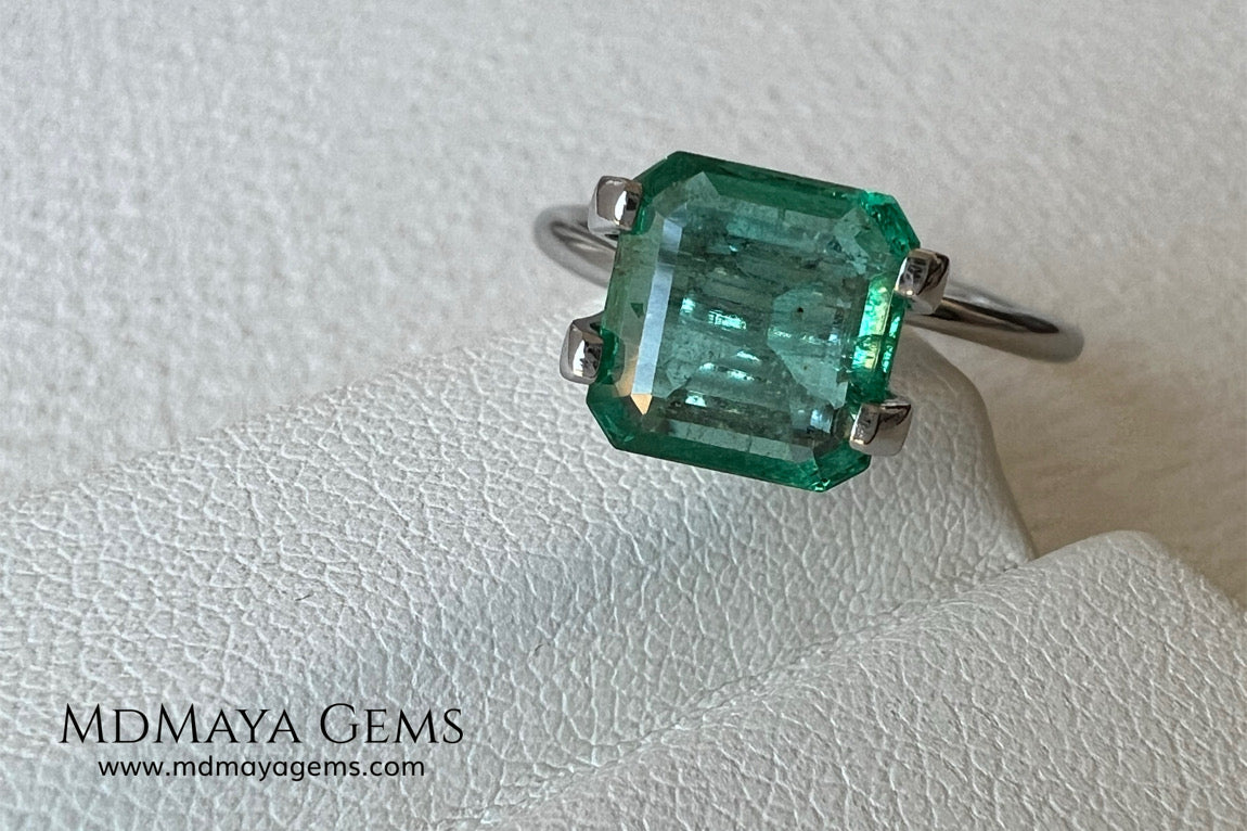 2.01 ct Zambian Emerald – Certified Vibrant Green Square