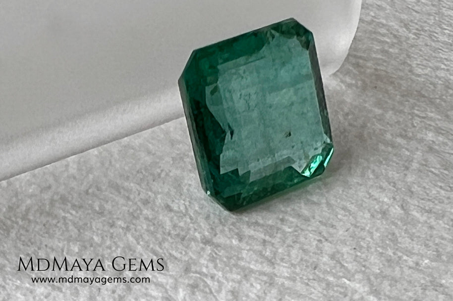 2.01 ct Zambian Emerald – Certified Vibrant Green Square