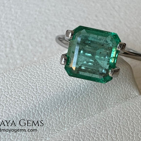 2.01 ct Zambian Emerald – Certified Vibrant Green Square