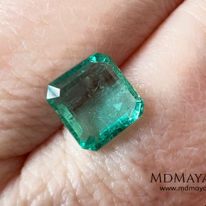 2.01 ct Zambian Emerald – Certified Vibrant Green Square