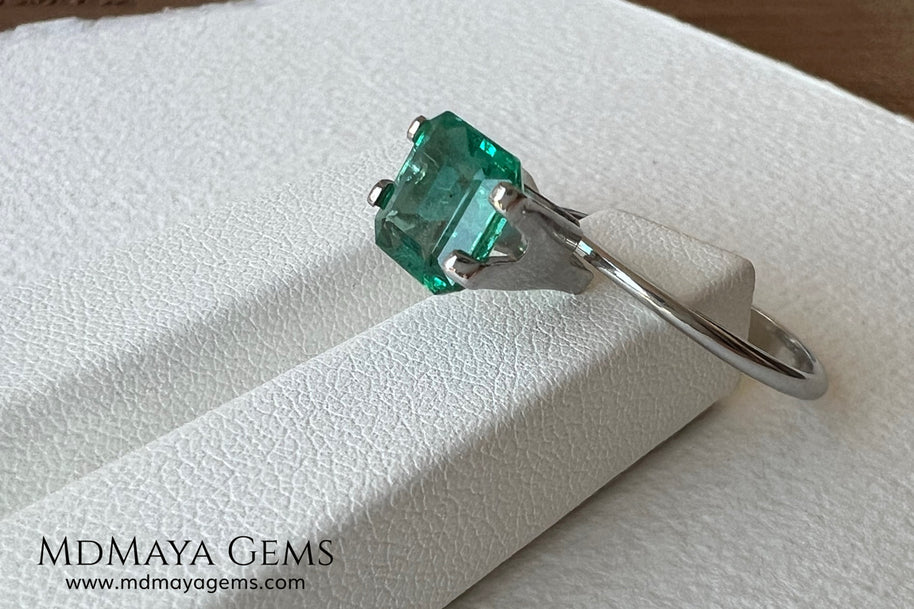 2.01 ct Zambian Emerald – Certified Vibrant Green Square