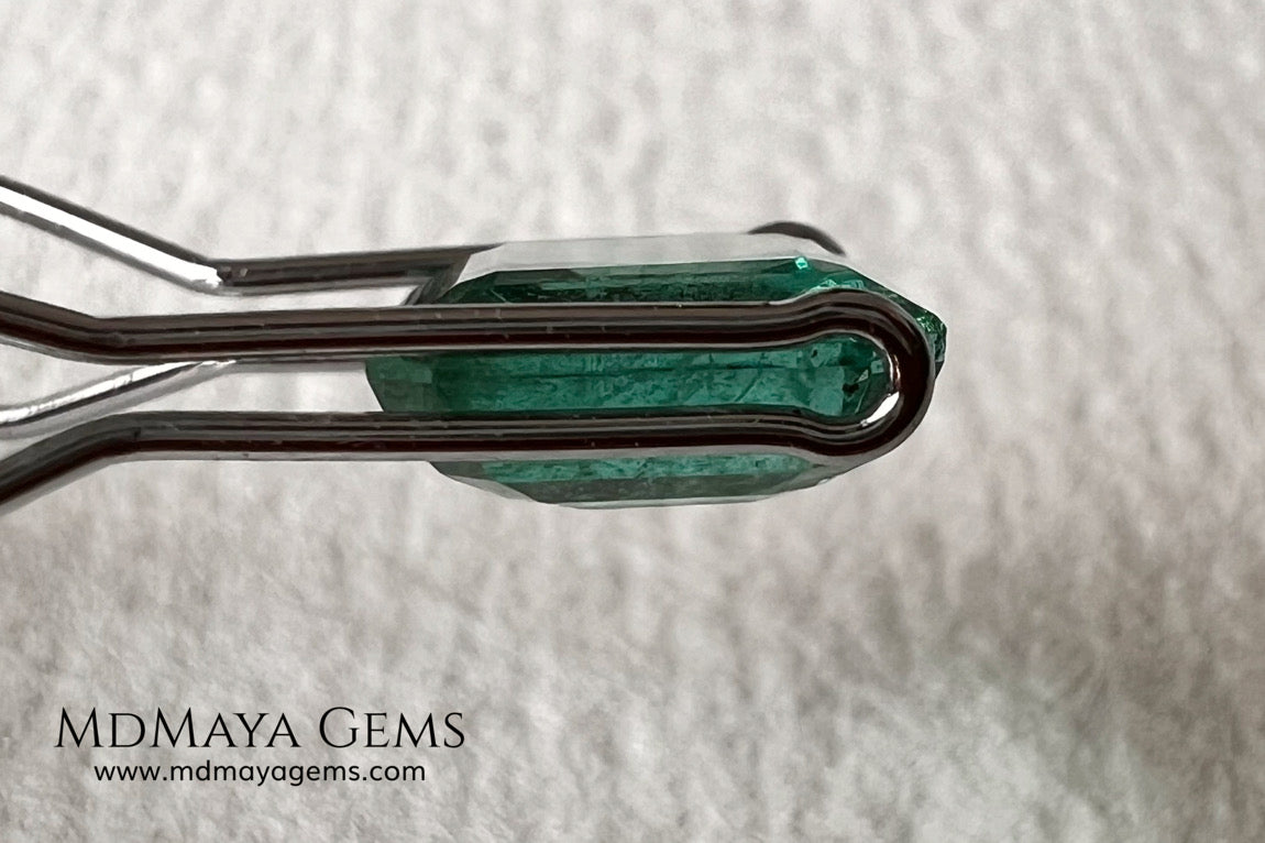 2.01 ct Zambian Emerald – Certified Vibrant Green Square