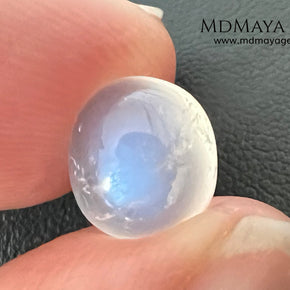 Natural Moonstone 3.67 Ct – Oval Blue Sheen Cabochon from Sri Lanka