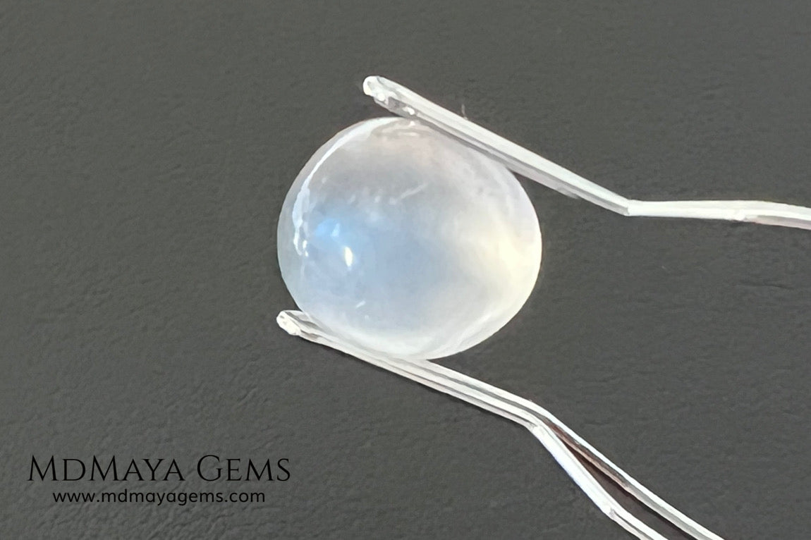 Natural Moonstone 3.67 Ct – Oval Blue Sheen Cabochon from Sri Lanka