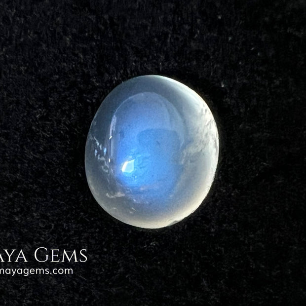 Natural Moonstone 3.67 Ct – Oval Blue Sheen Cabochon from Sri Lanka