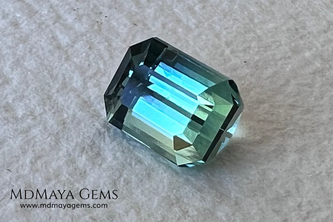 Bicolor Tourmaline 0.96 ct – Blue Green Elegance