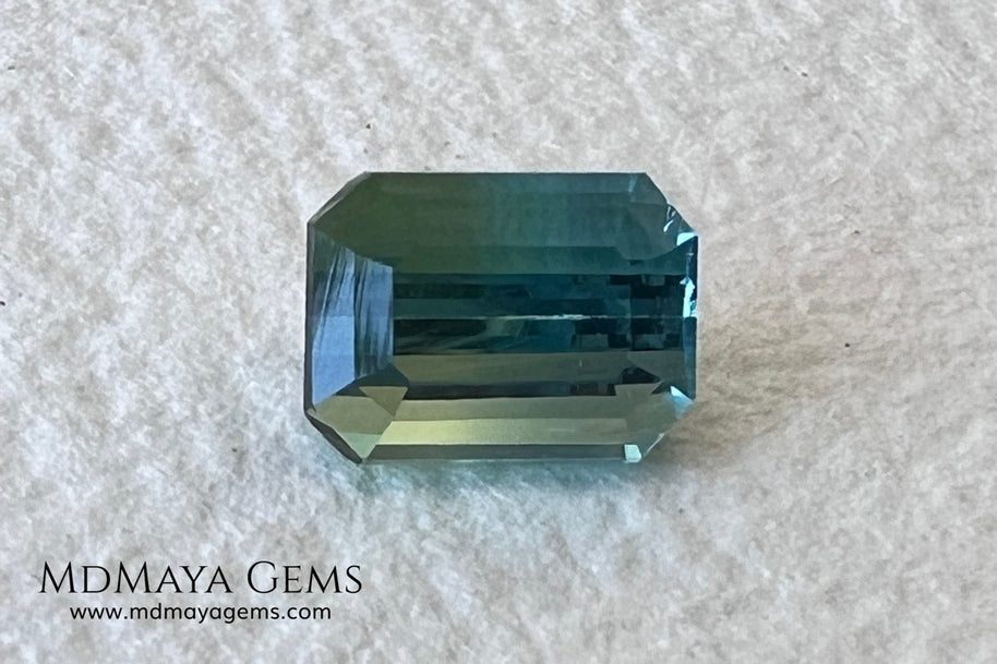 Bicolor Tourmaline 0.96 ct – Blue Green Elegance