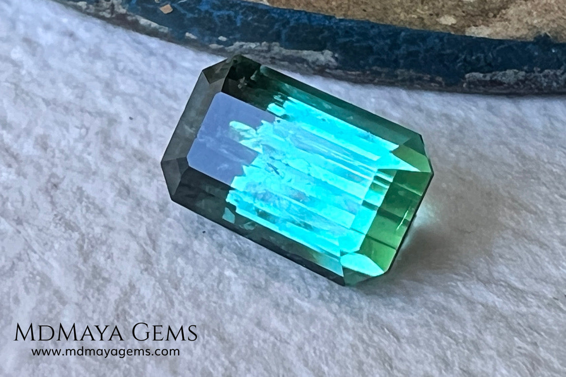 Bicolor Tourmaline 1.55 ct – Blue Green Afghan Gem