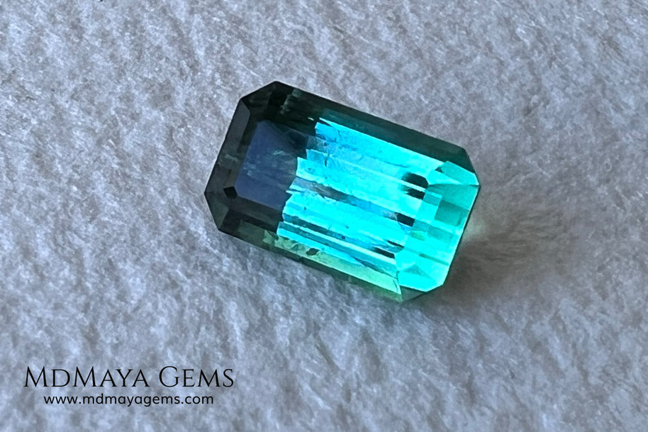 Bicolor Tourmaline 1.55 ct – Blue Green Afghan Gem