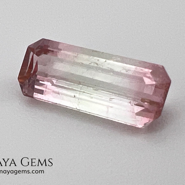 Bicolor Tourmaline 1.64 ct – Pink & Champagne Octagon