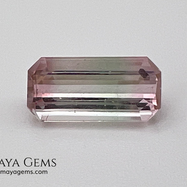 Bicolor Tourmaline 2.28 ct – Pink & Champagne Octagon Elegance