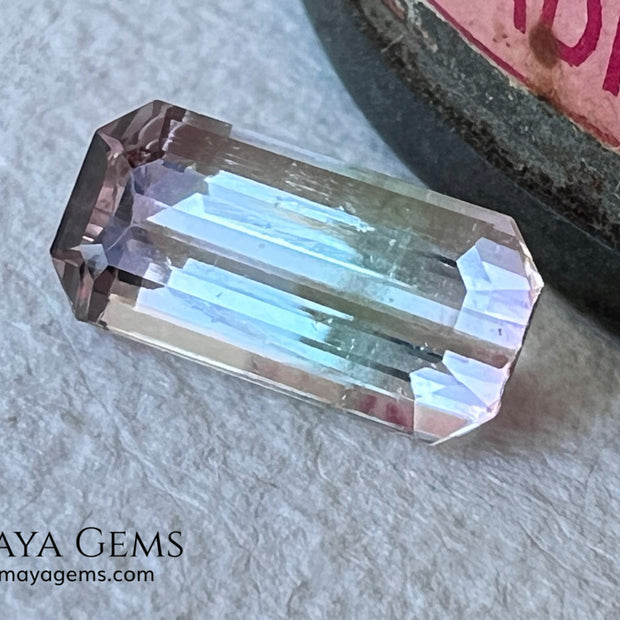 Bicolor Tourmaline 2.28 ct – Pink & Champagne Octagon Elegance