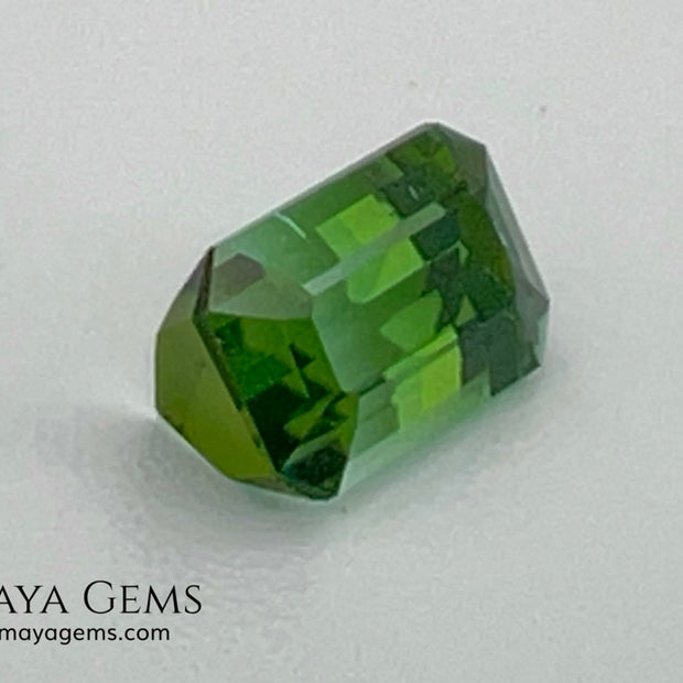 Natural Bicolor Tourmaline 1.16 ct – Green Blue Octagon Cut Gemstone