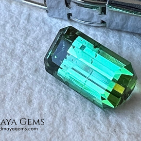 Natural Green Tourmaline 1.80 ct – Emerald Cut Afghan Gemstone