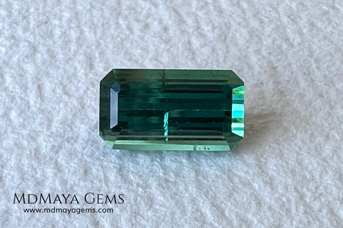 Natural Green Tourmaline 1.80 ct – Emerald Cut Afghan Gemstone