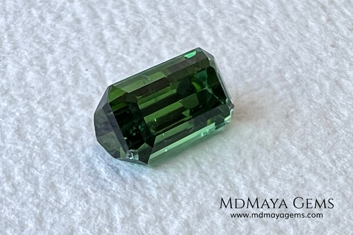 Natural Green Tourmaline 1.80 ct – Emerald Cut Afghan Gemstone