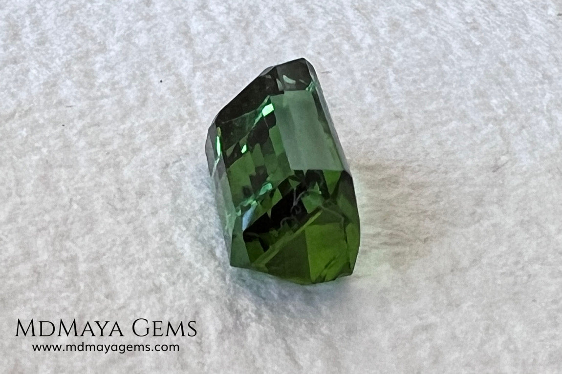 Natural Green Tourmaline 1.80 ct – Emerald Cut Afghan Gemstone