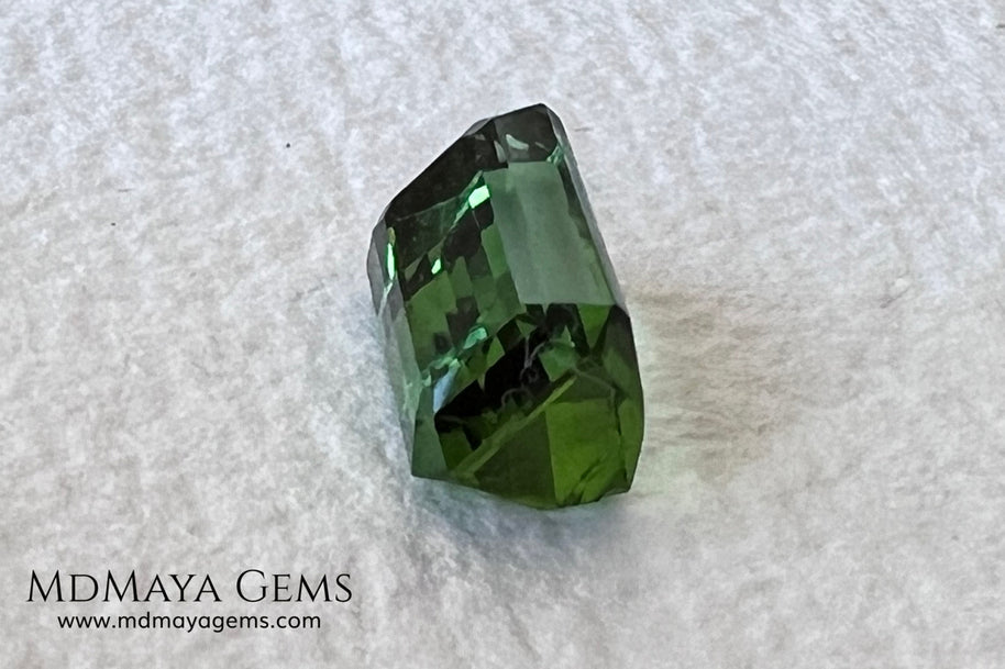 Natural Green Tourmaline 1.80 ct – Emerald Cut Afghan Gemstone